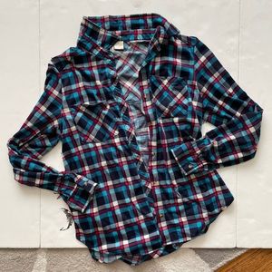 Colorful flannel like shirt Size M
